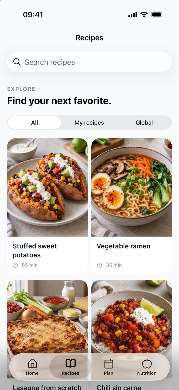 The recipe library